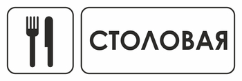 И01 столовая (пластик, 600х200 мм) - Охрана труда на строительных площадках - Указатели - Магазин охраны труда ohranatruda-shop.ru